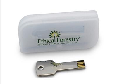 China Metallic Key USB 2.0 Drives , Auto Run 8GB USB Flash Stick for sale