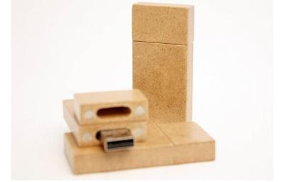 China Paper Wooden Thumb Drive USB , Eco Friendly Recyclable Materials USB Stick for sale