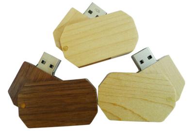 China Promotional Bamboo / Wooden Thumb Drive , 4GB - 32GB Swivel USB Gifts for sale