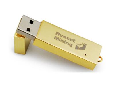 China High Speed Rectangle Metal USB Flash Drives With Laser Engraving Logo for sale