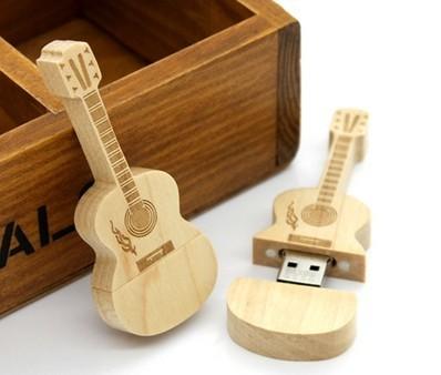 China Wedding gifts Eco-friendly wooden thumb drive guitar usb flash memory stick 8gb 16gb for sale