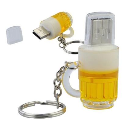 China Portable  customized usb Flash Drive 4gb beerbottle flash memory pendrives for sale