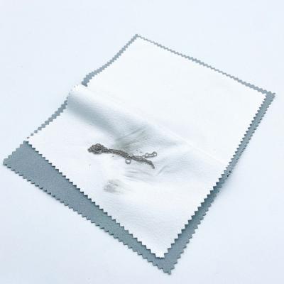 China Wholesale Custom Double Sided Fleece/Suede/Microfiber Cloth Double Sided Fleece Polished Sterling Silver Jewelry Cleaning Cloth for sale