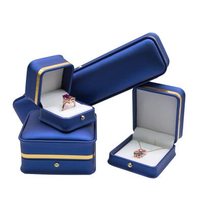 China PU + Plush Recommended Durable PU Material Jewelry Box Set Personalized Jewelry Packaging Box for sale