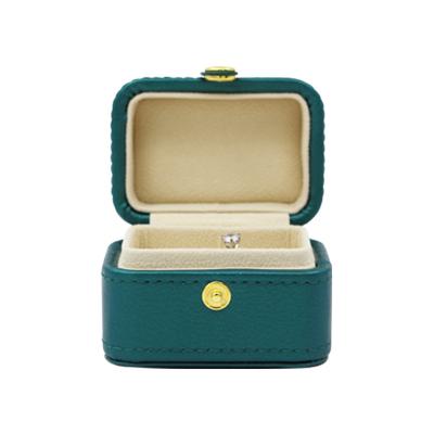 China PU+velvet Factory Direct Selling Mini Buckle Travel Jewelry Box PU Material Convenient Jewelry Box for sale