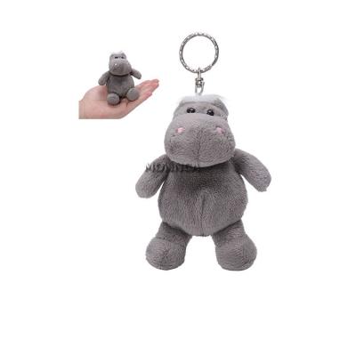 China Promotion or Gifts Top Sell Cartoon Stuffed Plush Toy Keychain Custom Mascot Soft Hippo Small Plush Toy for sale