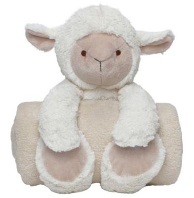 China Cute Promotion Baby Stuffed Plush Infant Toy Sheep Soft Plush Toy With Blanket for sale