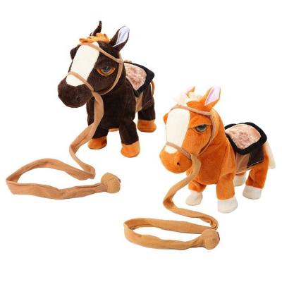 China Animal Horse Toy For Kids Toy Walking Battery Powered Stuffed Electric Plush Children Gift Or Decorations Horse for sale