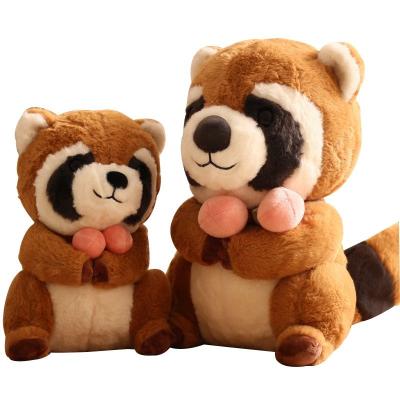 China Custom Plush Stuffed Animal Soft Toy Raccoon With Tail Plush Toy Protype Manufacturer for sale