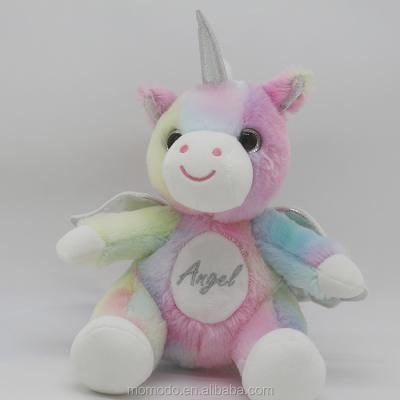 China OEM Design Cute and Lovely Plush Unicorn With Wings Angel Toy for Kids Wholesale Custom Rainbow Unicorn Plush Toy for sale