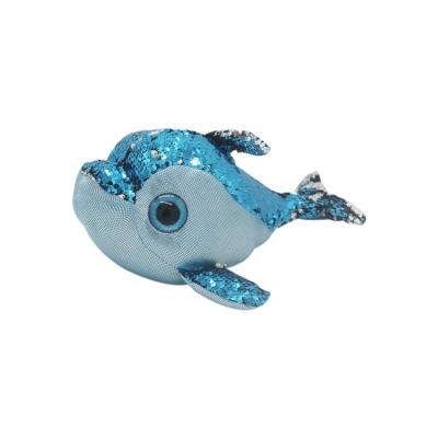 China 2021 Promotion Custom Hot Selling Gift and Hot Selling Blue Sea Dolphin Sequin Plush Stuffed Toys Low Moq Plush Sequin Plush Toy For Kids for sale