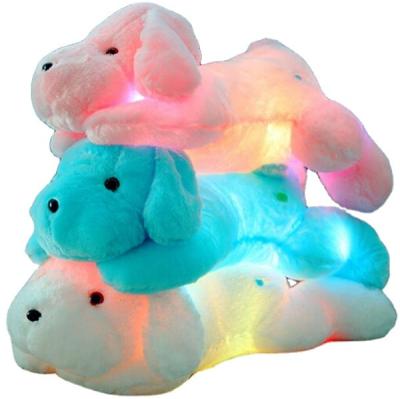 China Gift And Promotion Low MOQ Stuffed And Plush Animal Toys Night Light Led Dog Toys for sale