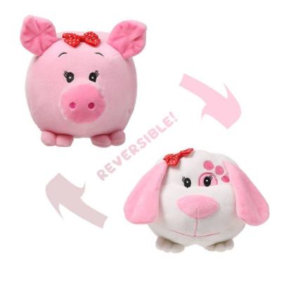 China Lovely Reversible Stuffed Plush Toy For Kids Flip Face Double Sided Cartoon Plush Doll Toys Wholesale Eco-friendly Material for sale