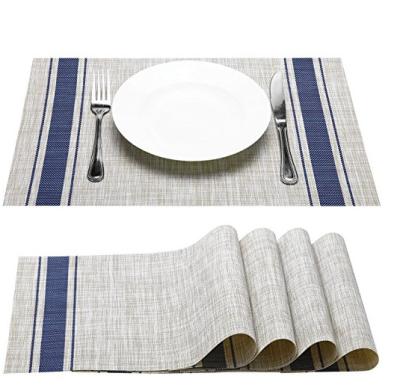 China Felt Table Mats Standard Size Sustainable Dining Table Mats Simple Modern Styles Anti-Scald Stain-Resistant Vinyl PVC Woven Place Mats for sale