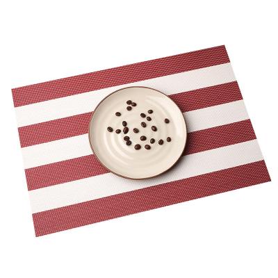 China Viable Hot Sale PVC Striped Felt Place Mat Chinese Style Water Absorption Strong Cheap Price for sale