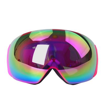 China Magnetic Frame Logo Rubber Pcs of Ski Goggles Popular Magnet Unisex Whole Sale Custom Goggles GY-67 Ski Goggles Anti Fog Ski Men's for sale