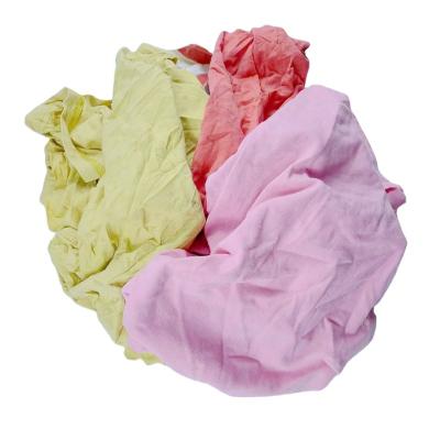 China Strong water and oil absorbency. High Quality Hot Selling Light Color Recycled Printed Rags Cotton Floss Wiping Industrial Rags for sale