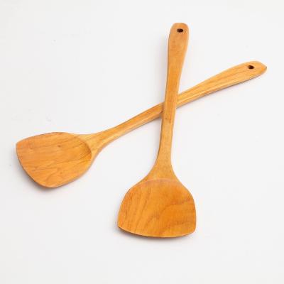 China Kitchen Accessories Non-Stick Sustainable Cookware Spatula Spoon Wooden Shovel for sale