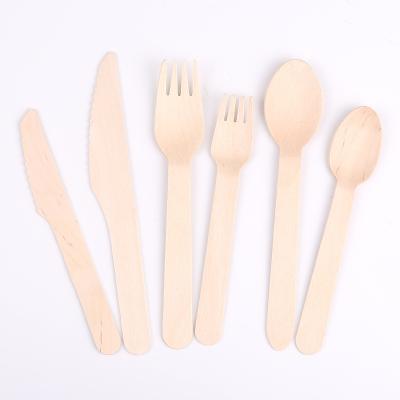 China Sustainable Hot Selling Disposable Bamboo Wooden Spoon Knife And Fork Cutlery Set Eco - Friendly for sale