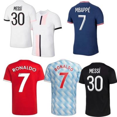 China Wholesale Custom Thai Football Soccer Jersey Sets 2021 Quality #30 Soccer Jersey Uniform Kits for sale