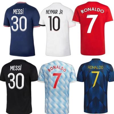 China High quality custom football jersey sets 2021/2022 singlet soccer jersey football uniform for sale