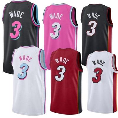 China Wade Basketball Jersey Customized Design Sleeveless TOP #3 Wade Basketball Uniform Sets for sale