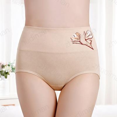 China Zhudiman Antibacterial 1192 Ladies Cotton Panties Printed Flower Women Underwear for sale