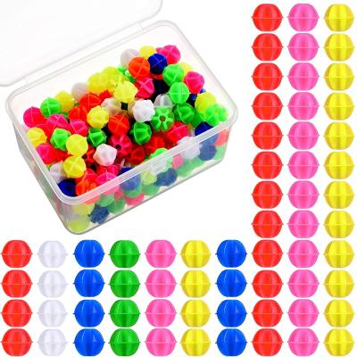 China New Product Cheap Durable Polychromatic Round Length 0.39 Inch Plastic Bicycle Spoke Bead Clips (a pack of 100) for sale