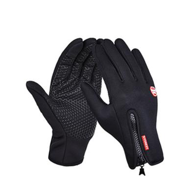 China Popular Polyester Material Full Finger Finger Black Non-Slip Polyester Mittenss for sale