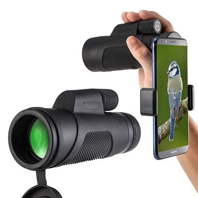 China 10X42 HD Engineering Plastics Waterproof and Shockproof Monocular with Universal Cell Phone Clip and Tripod for Outdoor Bird Watching, Concert for sale