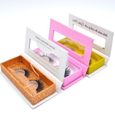 China Handmade Personalized Lashes Box 25mm Mink Eyelash 25mm Eyelashes With Personalize Lashes Case for sale