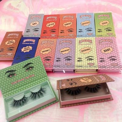 China Custom packaging lashglue lashglue pen lashcase backwood lashesbox vendors mink eye wick tape backwood box waterproof handmade for sale