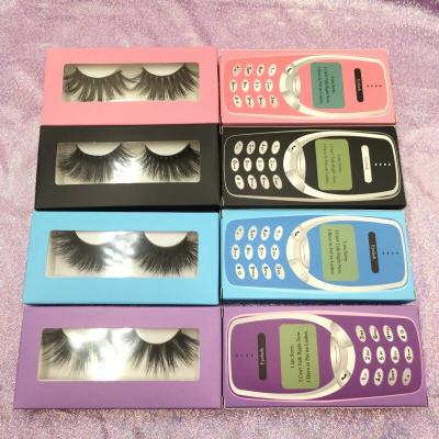 China Phone box lashes3d handmade eyelash seller custom wholesale volume for sale