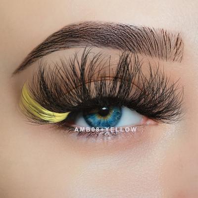 China Handmade lashes with color at end lashes3d seller 25mm wholesale set for sale