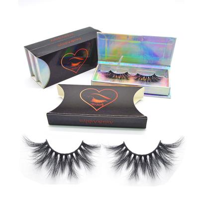 China 100% Custom Handmade Pink Mink Glitter Holographic Your Own Brand Box Eyelash Packaging for sale