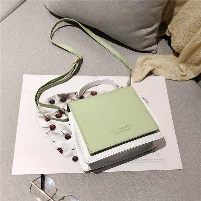 China New Fashionable Elegant Square PU Handbag Women Bag Solid Color Mini Crossbody Crossbody Type for sale