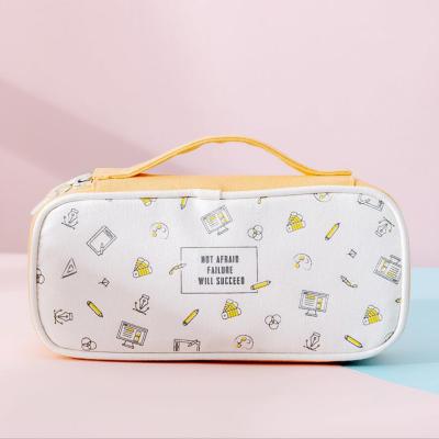 China Novelty Offices School Pencil Case Canvas Multiple Colors Cute Sublimation Printing Cat Sequin Pencil Case for sale