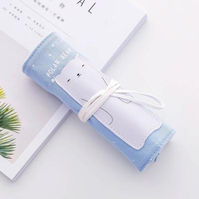 China Schools & Offices School Foldable Pencil Bag With Cartoon Images Stationery Bag Durable Portable Pencil Case for sale