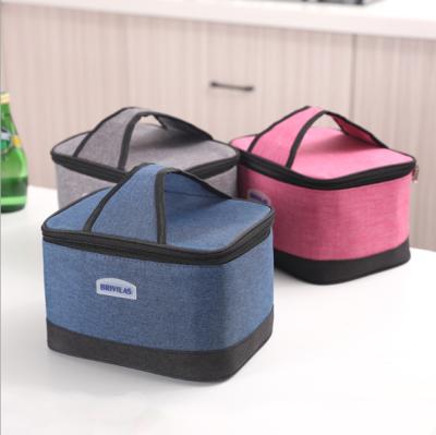 China Wholesale Classic Tote Style Zipper Closure Insulated Polyester Office Lunch Box Cooler Bag for sale