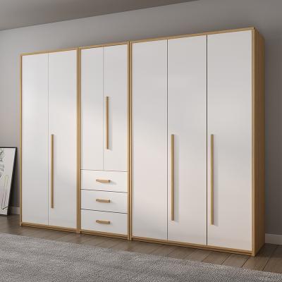 China Morden Wood Closet Bedroom Furniture Set Foldable Door Wardrobe for sale