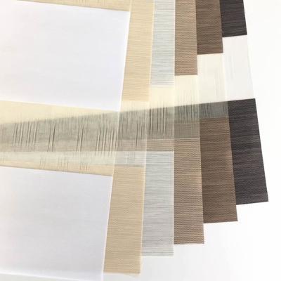 China All kinds of fabric stock wholesale white color zebra blinds fabric zebra shade finish customized roller blinds for sale