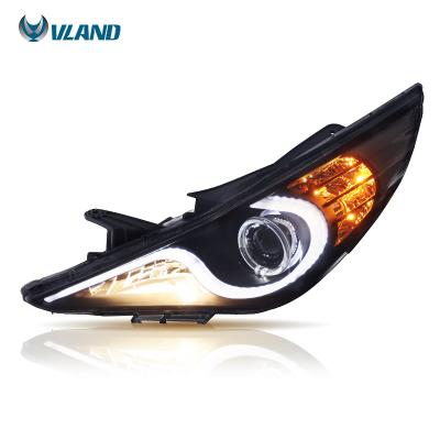 China VLAND Auto Industry Factory Wholesale Headlights 8th LED Front Lamp 2011 2012 2013 Head Lights 2014-UP For HYUNDAI Sonata for sale