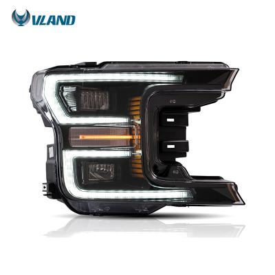 China Modified Autolamp VLAND Factory Wholesale Full Dynamic LED Headlights Front Lamp Assembly 2018 Turn Signal 2019 For Ford Rockauto F150 F 150 for sale