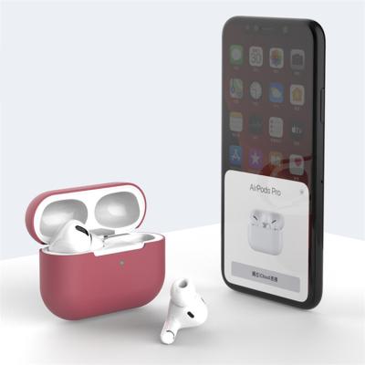 China Fanshion Simple Hot Selling Colorful Soft Silicone Earphone Cover Case For Airpod pro 3 Airpod Radio Protector for sale