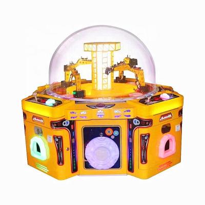 China Metal + Acrylic Coin Operation Games 4 People Dig Candy Entertainment for sale