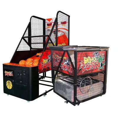 China Metal+acrylic board arcade shooting game coin operation machine simulation indoor basketball game for sale