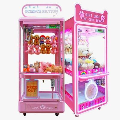 China Wooden Case + Glass Factory Direct Sales Cut Doll Toy Gift Automatic Claw Machine For Game Room for sale