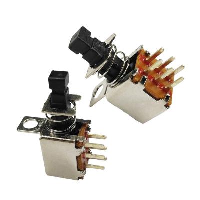 China DC OFF-ON High Temperature Resistant Plug-in Main Switch Opened / PS-22F40 PCB Self-Latching Mini Push Switch for sale