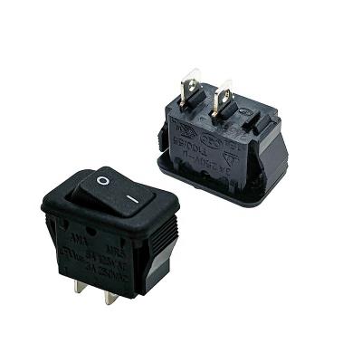 China Mini Size Panel Opening ON/OFF 9.2 * 13.6 CUL VDE TUV CQC Certified AC Black 2 Pin 6A 125VAC R Side Rocker Switch for sale