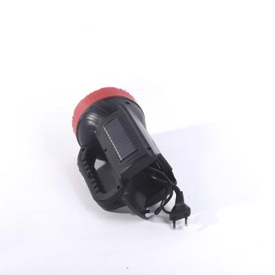 China Emergency High Power LED Flashlight Mobile Search Light Solar Handle Torch for sale